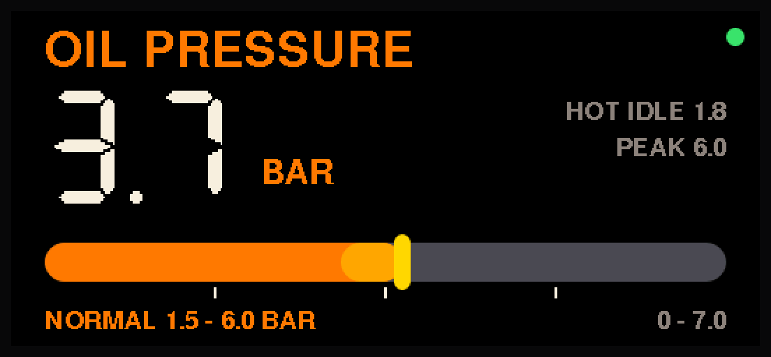 Oil pressure gauge, version 1